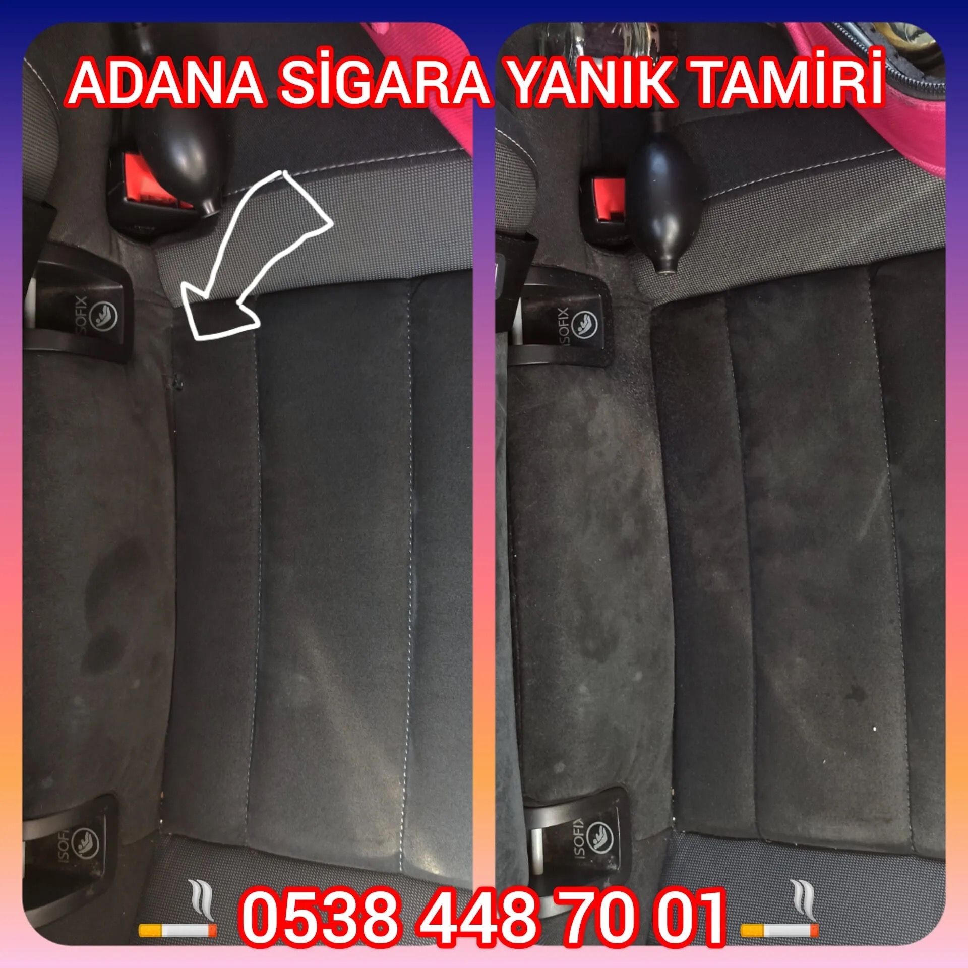 Araç koltuğu onarım sonrası