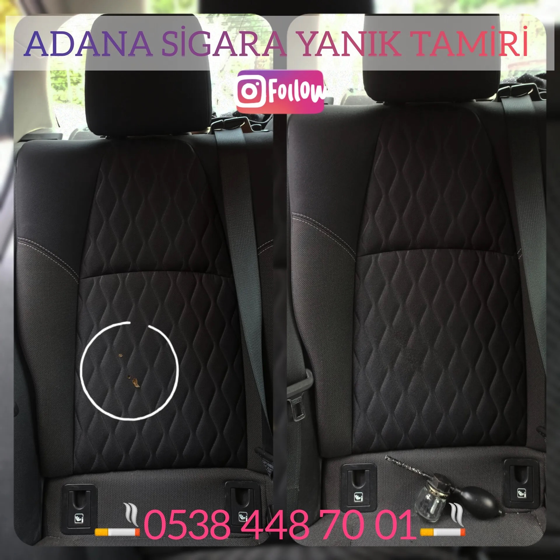 Adana sigara yanığı tamiri çalışma